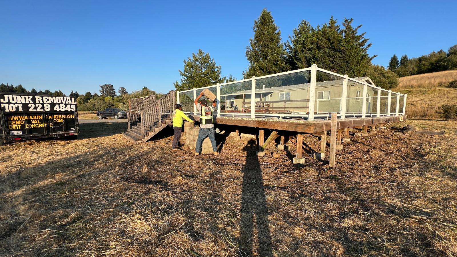 After brush removal Healdsburg cleared property