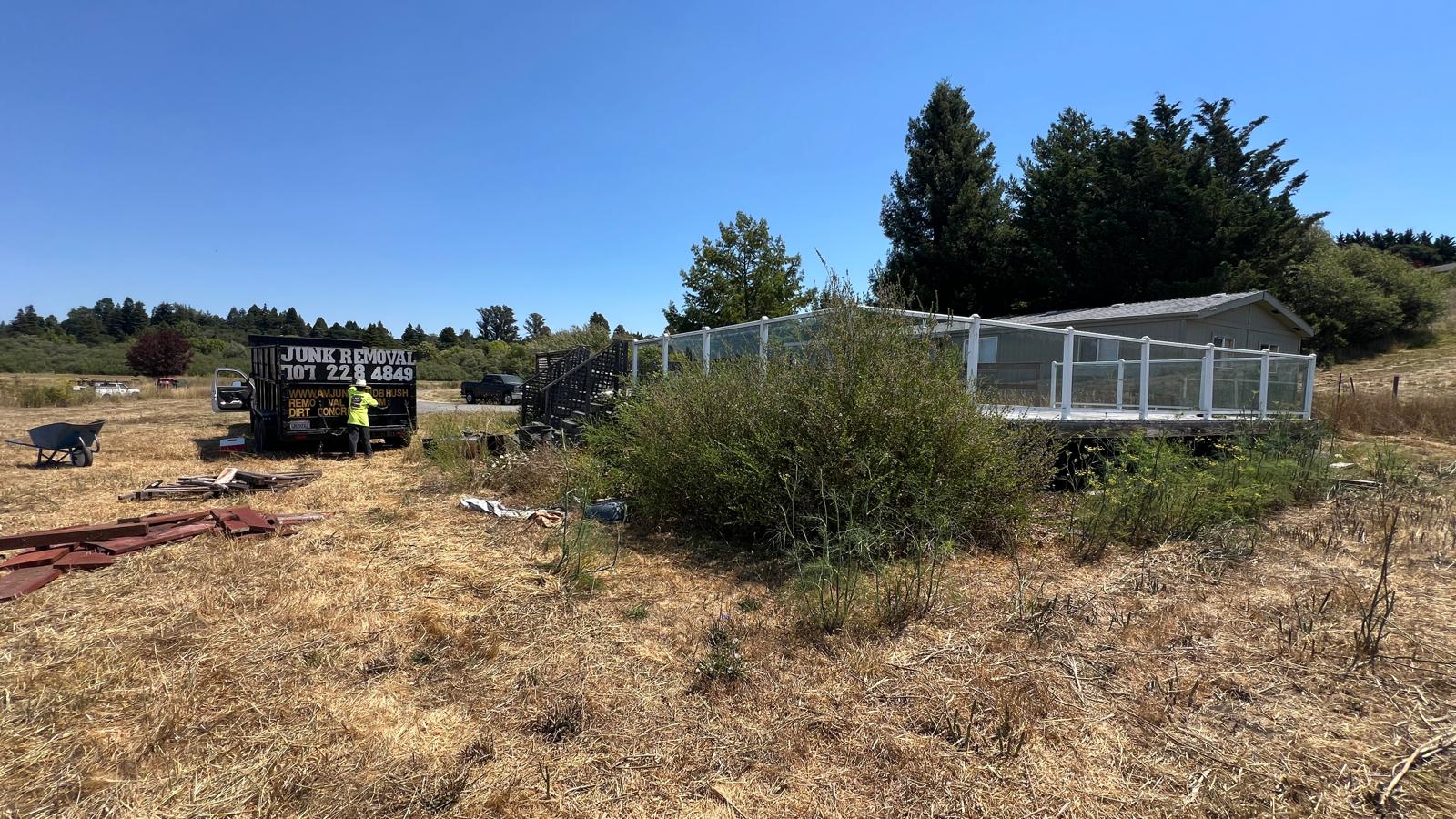 Before brush removal Healdsburg property